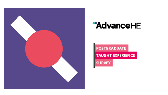 The PTES logo shows a white line overlain by a large red circle, with the provider name "Advance HE" beside it