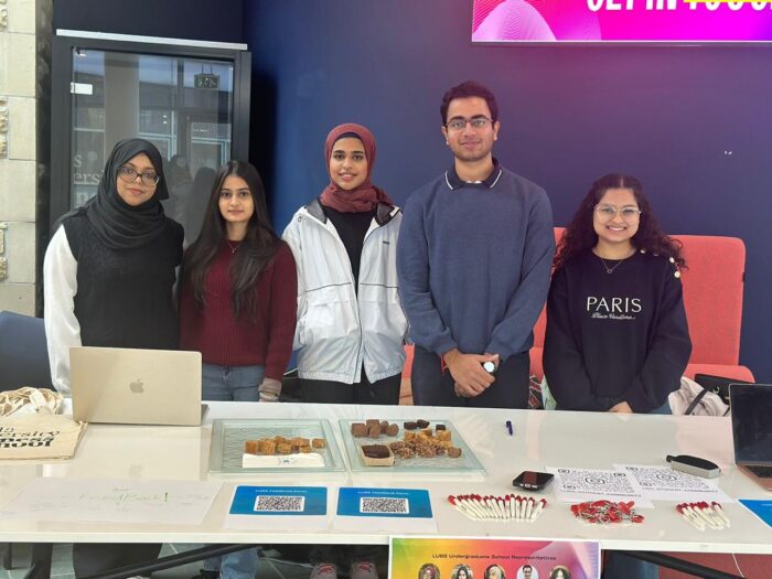 LUBS 2024/25 Reps hosting an outreach event for students