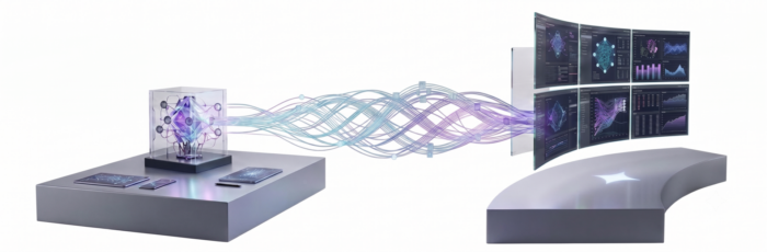 abstract AI image symbolising agentic AI acting in the world